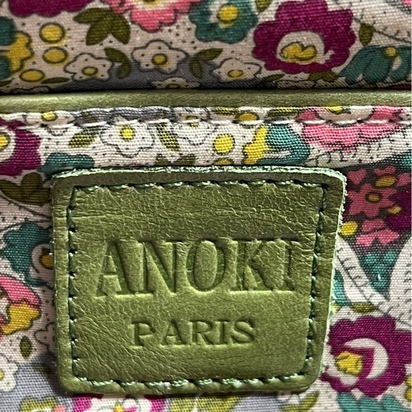 ANOKI Paris green leather kiss-lock crossbody bag - Picture 8 of 12